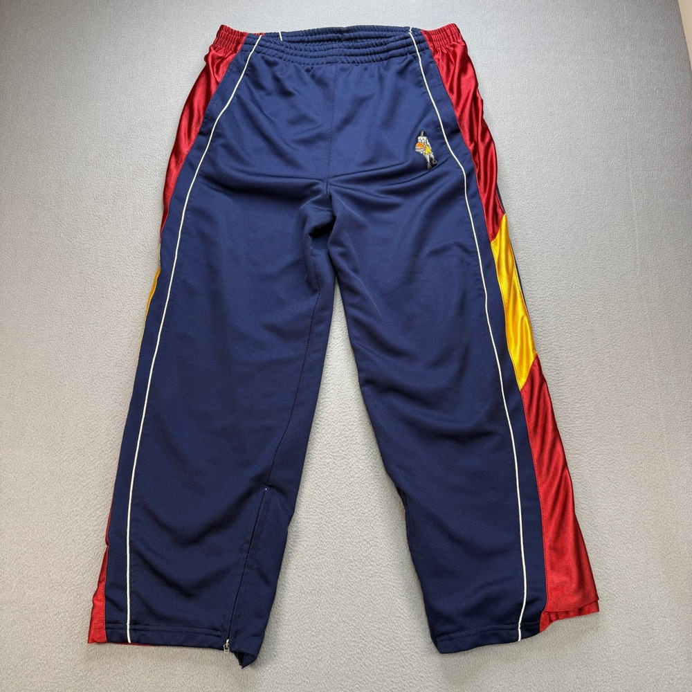 VTG AND1 Basketball Track Pants Mens XL Blue/Red Polyester Mesh Y2K Streetwear